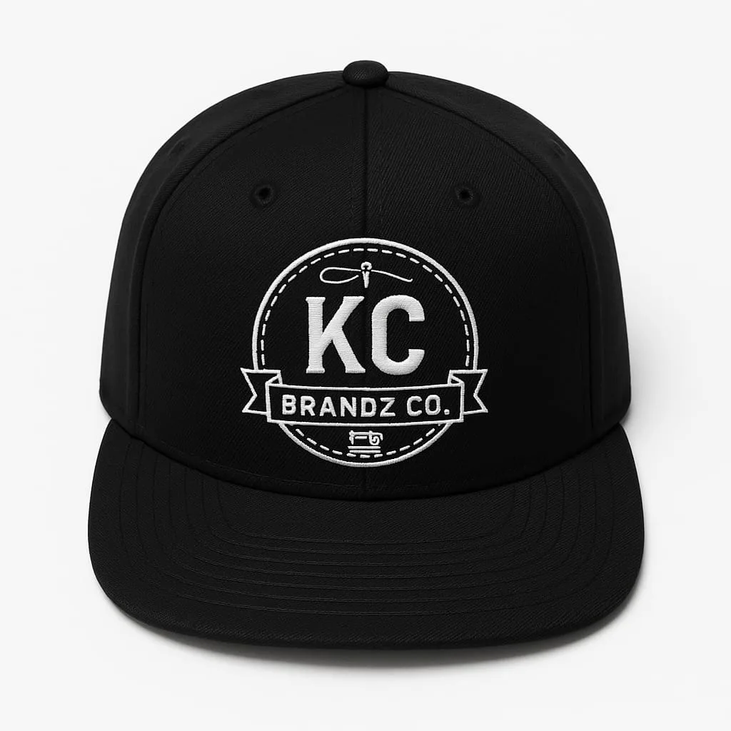 Black Cap — High-Contrast Stitch