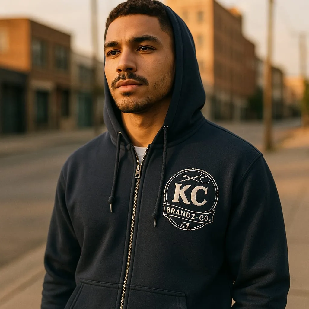 Heavy Zip Hoodie — Front Patch